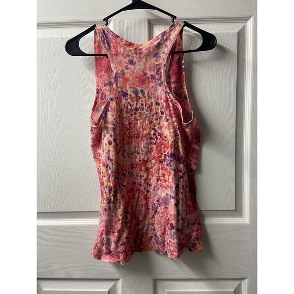 Xhilaration Tank Top Womens Small Red Tie Dyed Light Weight Racer Back - Picture 2 of 6